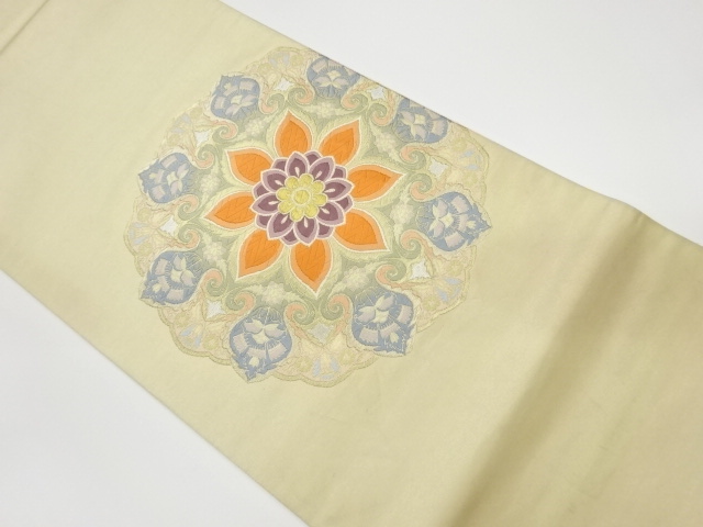 リサイクル　華紋模様織出し袋帯